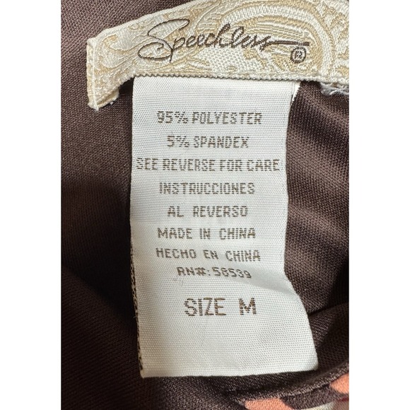 Y2K Speechless Babydoll Top Sz M Tie Back Whimsy Fairy Brown Pink Red Tan 90's - Picture 4 of 5